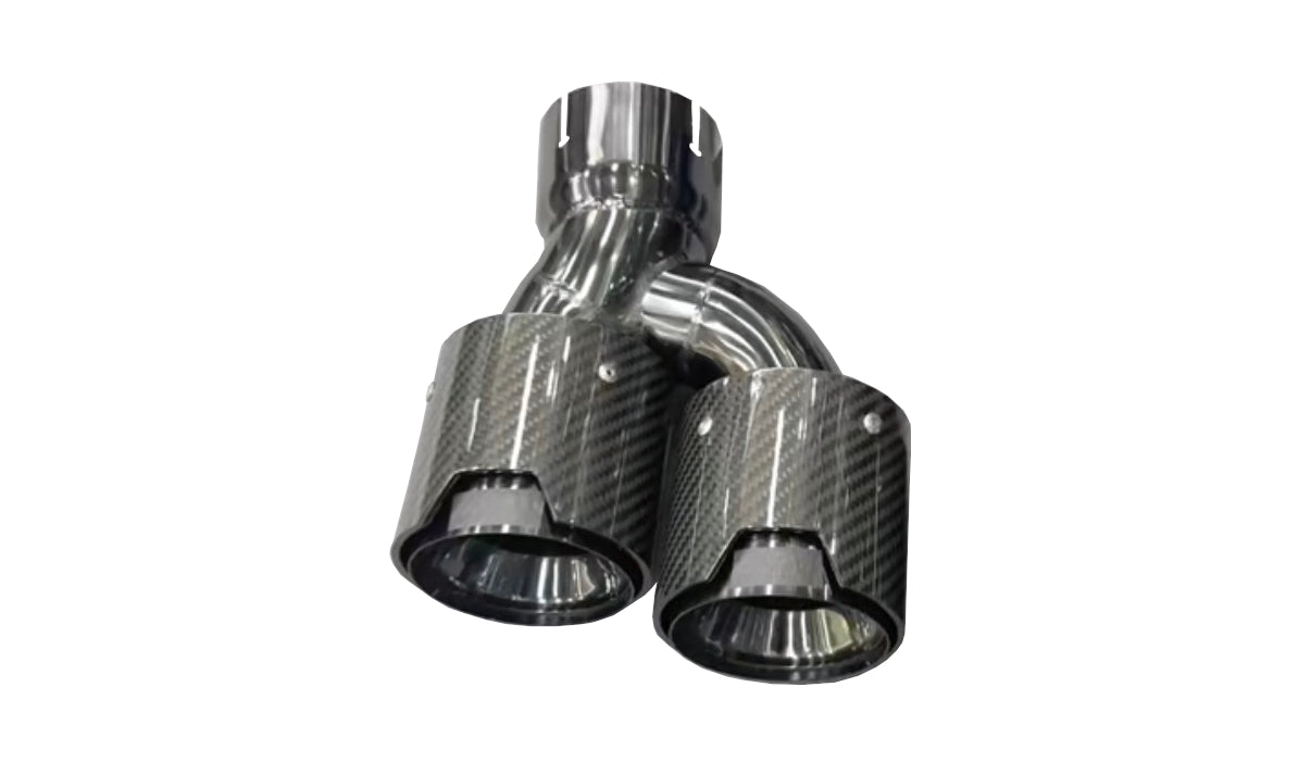 540i Quad Tips with M logo