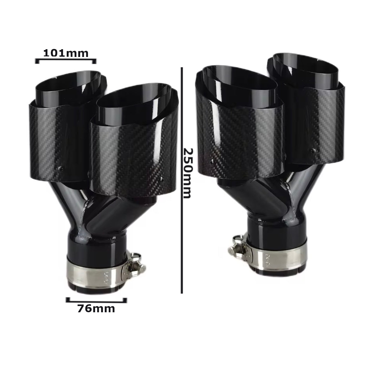 3" Carbon Quad Exhaust Tip