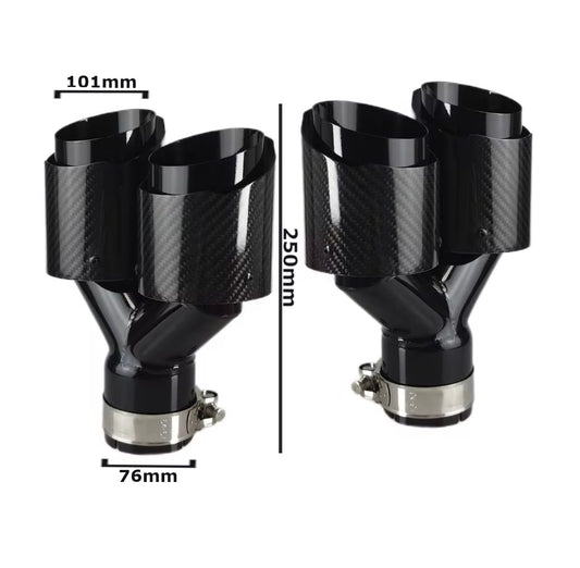 3" Carbon Quad Exhaust Tip