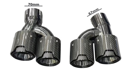 540i Quad Tips with M logo