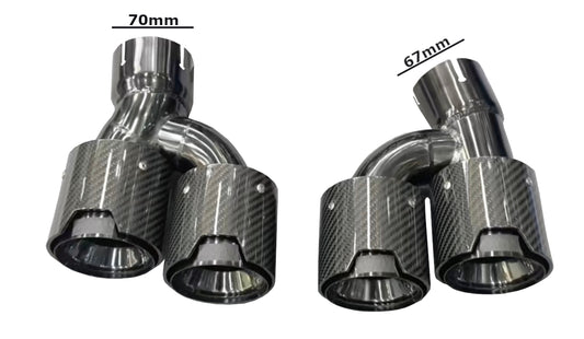 540i Quad Tips with M logo