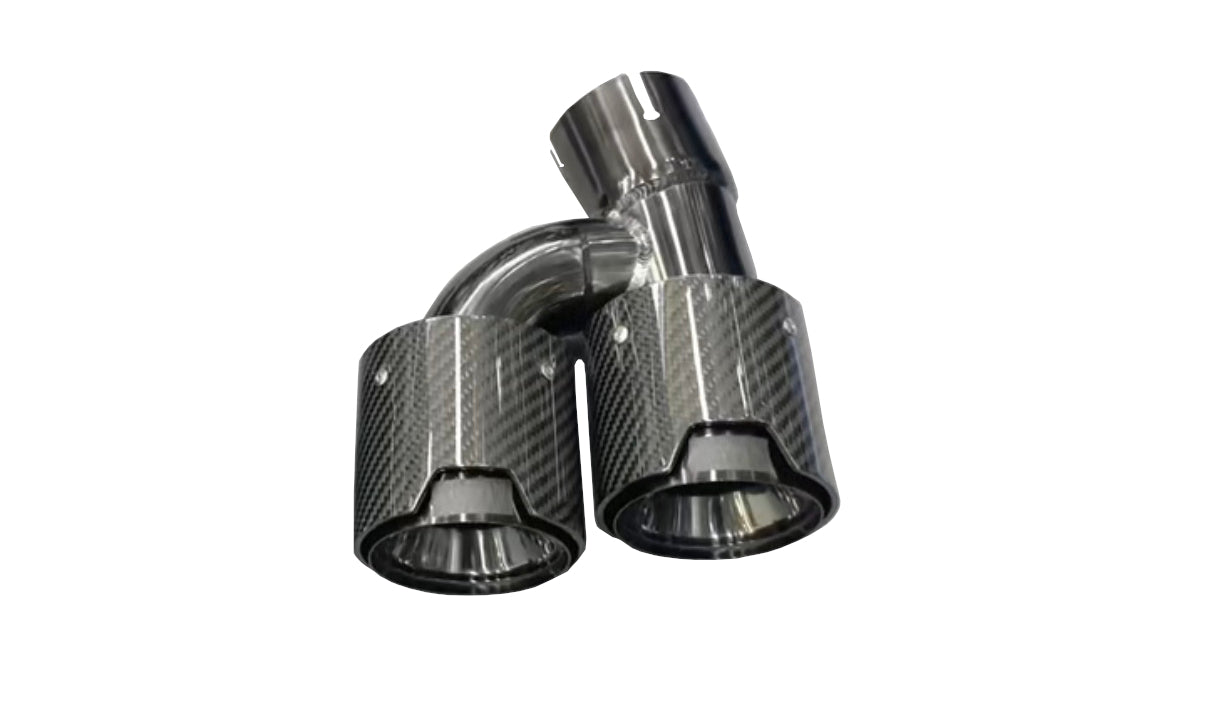 540i Quad Tips with M logo